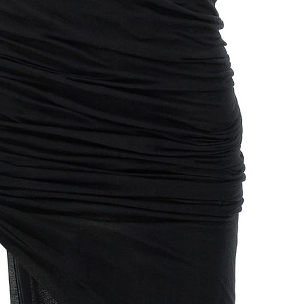 Rick Owens Black Cotton Mini Skirt