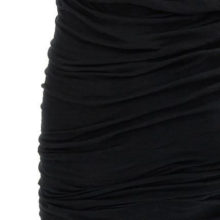 Rick Owens Black Cotton Mini Skirt