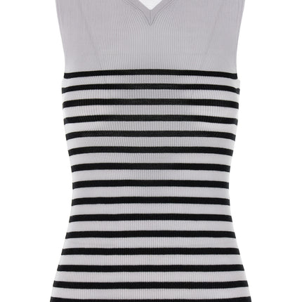 Khaite Bicolor Wool Sleeveles T-Shirt