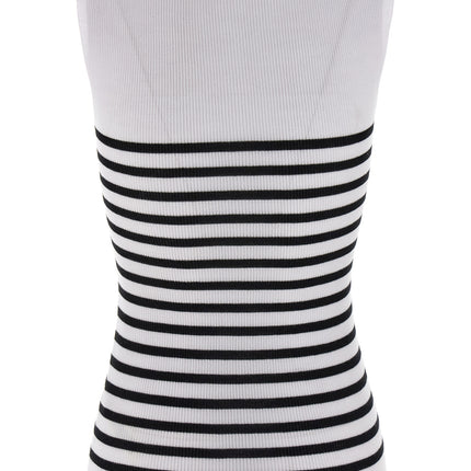 Khaite Bicolor Wool Sleeveles T-Shirt