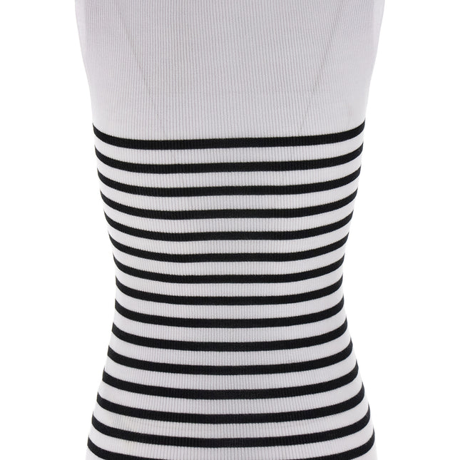 Khaite Bicolor Wool Sleeveles T-Shirt