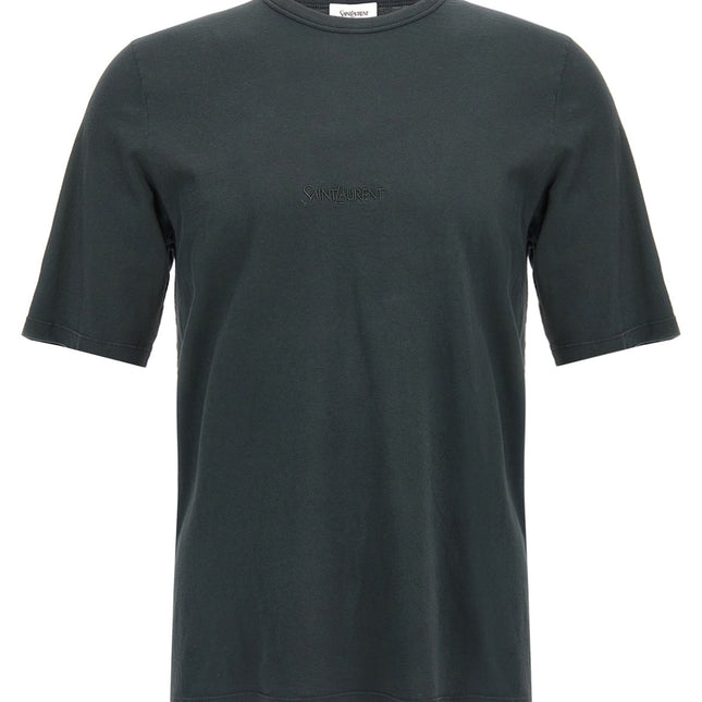 Saint Laurent Black Cotton T-Shirt