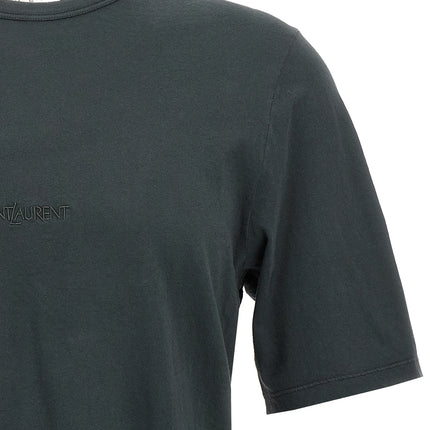 Saint Laurent Black Cotton T-Shirt