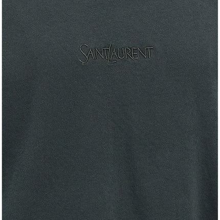 Saint Laurent Black Cotton T-Shirt