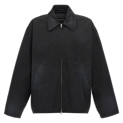 Balenciaga Black Cotton Full-Length Jacket
