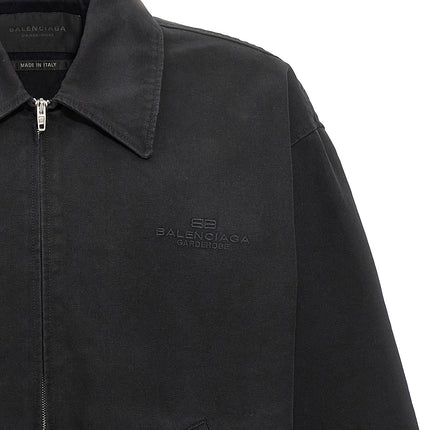 Balenciaga Black Cotton Full-Length Jacket