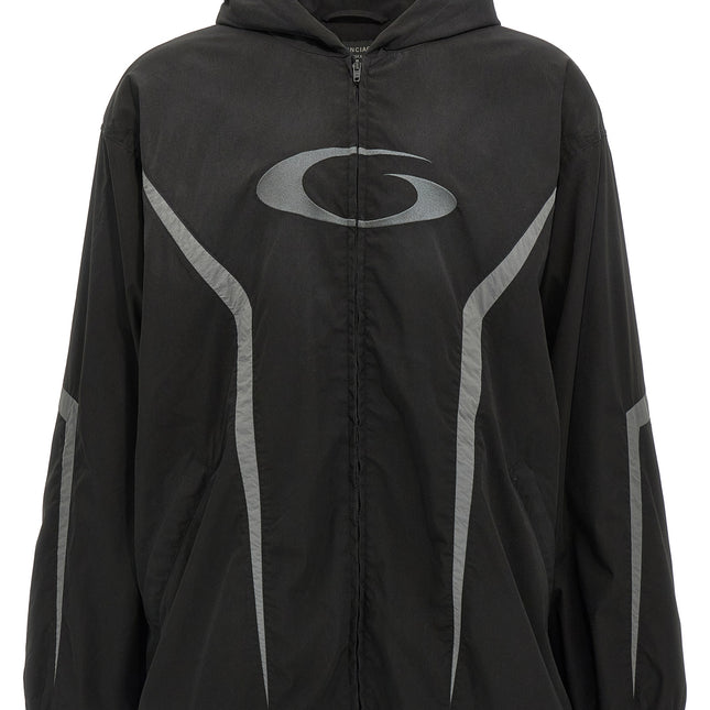 Balenciaga Black Polyester Shell Jacket