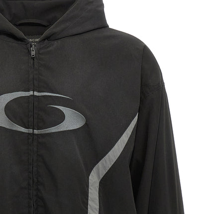 Balenciaga Black Polyester Shell Jacket