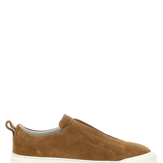 Kiton Brown Calfskin Low Top Sneakers