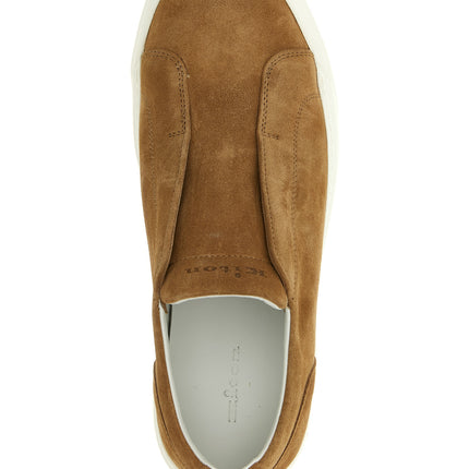 Kiton Brown Calfskin Low Top Sneakers