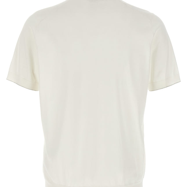 Brunello Cucinelli White Cotton Polo Shirt