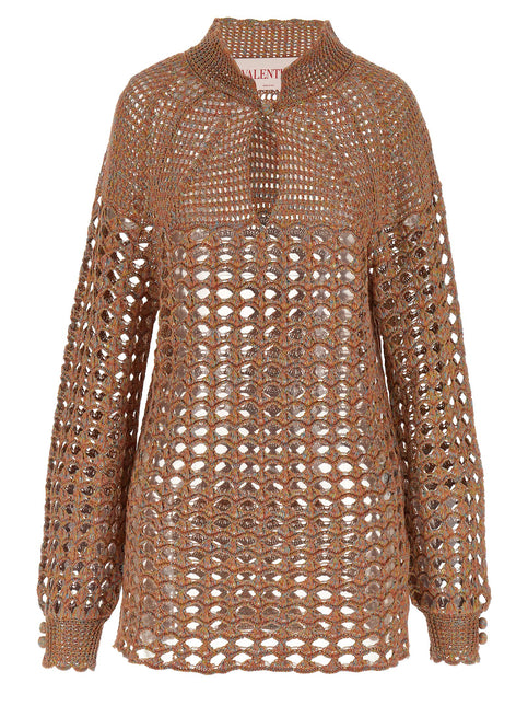 Valentino Garavani Multicolor Linen Cardigan