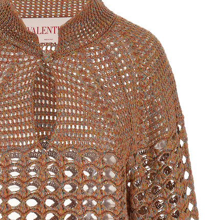 Valentino Garavani Multicolor Linen Cardigan