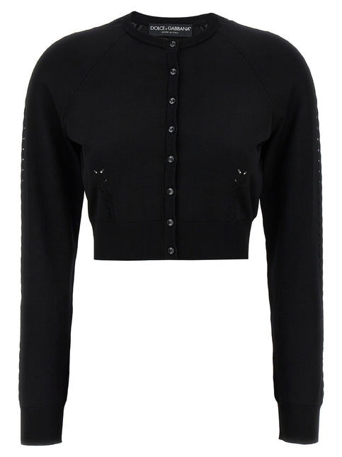 Dolce & Gabbana Black Viscose Cardigan