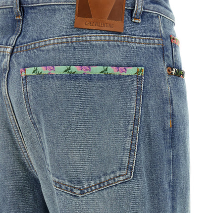 Valentino Garavani Blue Cotton Jeans Denim