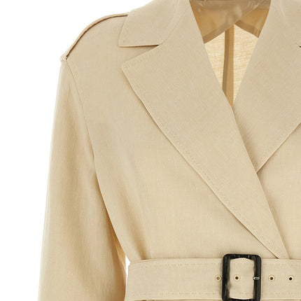 Max Mara Beige Flax Coat