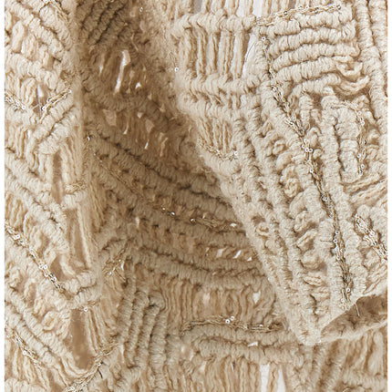 Brunello Cucinelli Beige Silk Cardigan