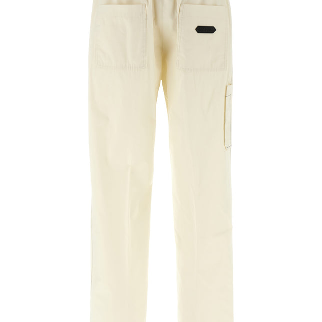 Lanvin White Cotton Casual Pants