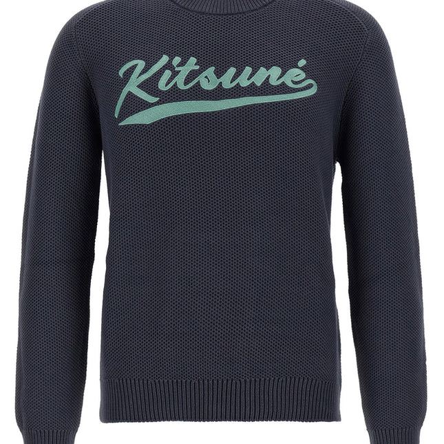 Maison Kitsuné Gray Cotton Cardigan