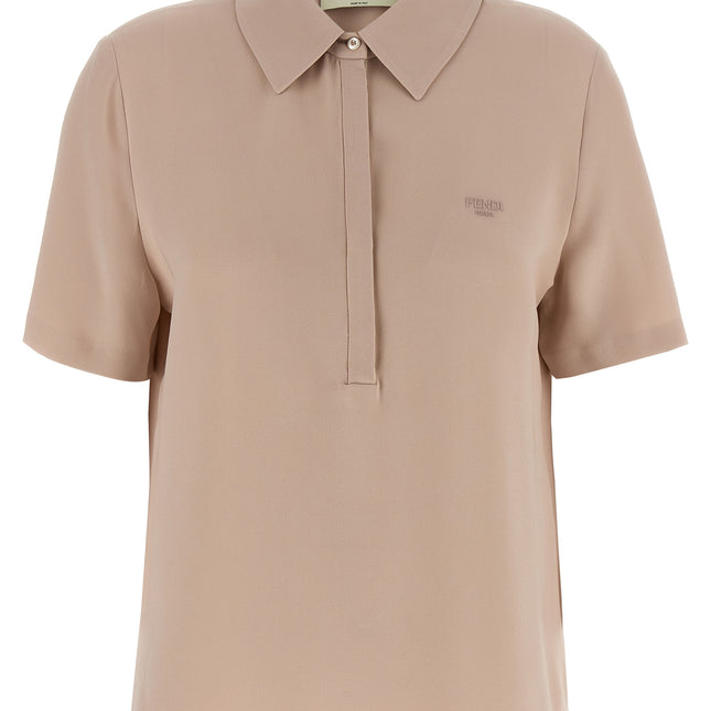 Fendi Multicolor Silk Polo Shirt