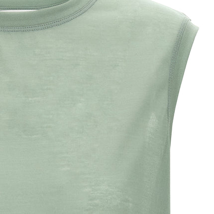 Victoria Beckham Bicolor Cotton Sleeveles T-Shirt