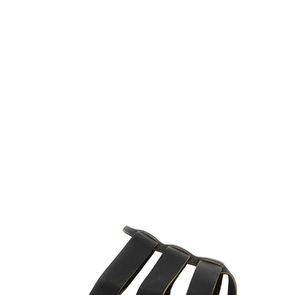 K.JACQUES SAINT TROPEZ Black Cowhide Slides