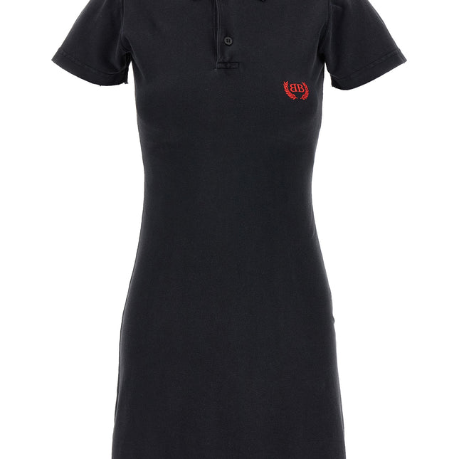 Balenciaga Black Cotton Short Dress