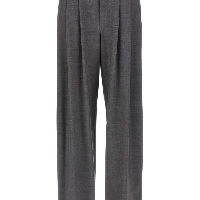 Brunello Cucinelli Gray Virgin Wool Casual Pants