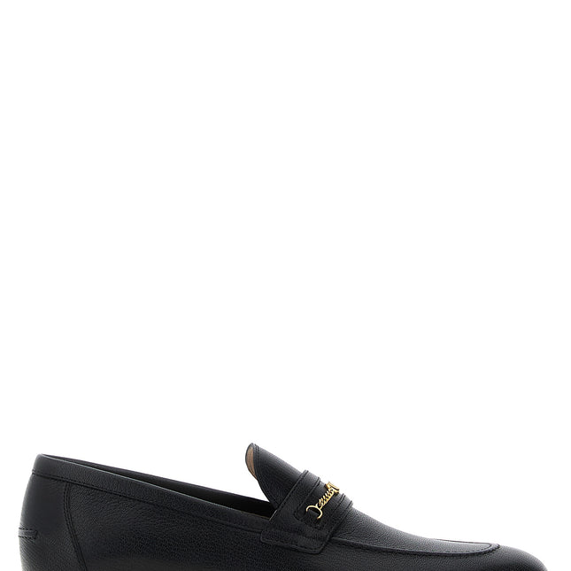 Valentino Garavani Black Goatskin Slip-On Loafers