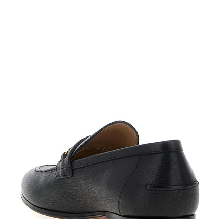 Valentino Garavani Black Goatskin Slip-On Loafers