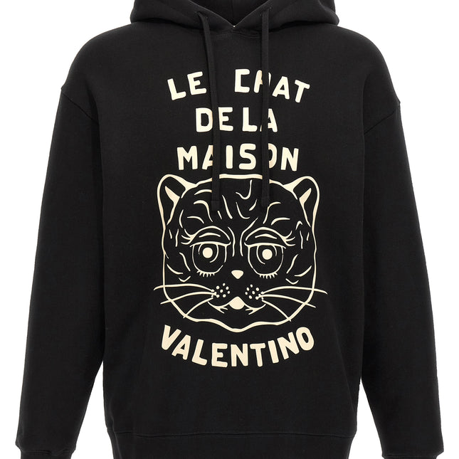 Valentino Garavani Black Cotton Sweatshirt