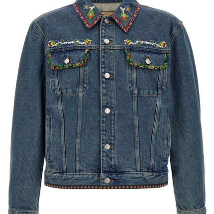 Valentino Garavani Blue Polyamide Denim Jacket