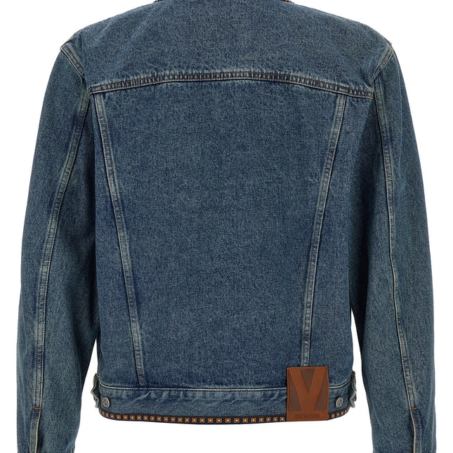Valentino Garavani Blue Polyamide Denim Jacket