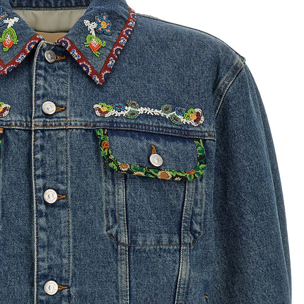 Valentino Garavani Blue Polyamide Denim Jacket