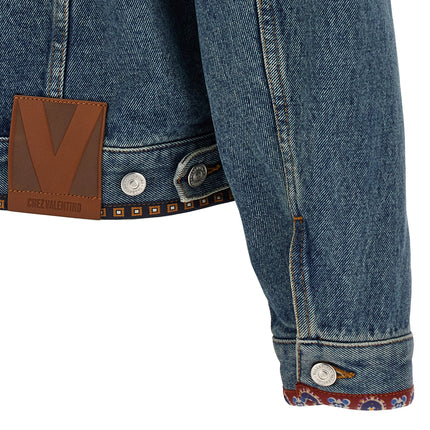 Valentino Garavani Blue Polyamide Denim Jacket