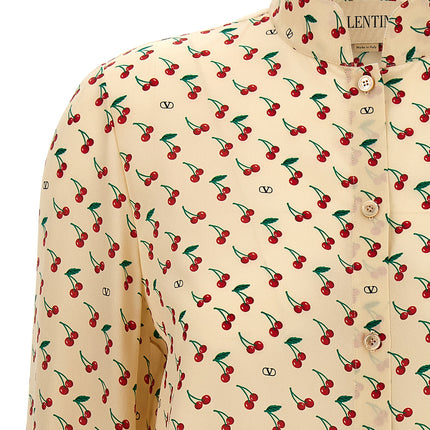 Valentino Garavani Beige Silk Blouse