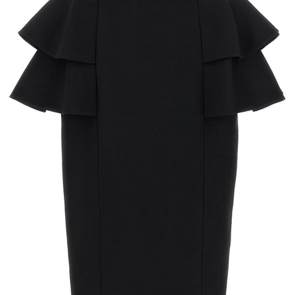 Valentino Garavani Black Virgin Wool Midi Skirt