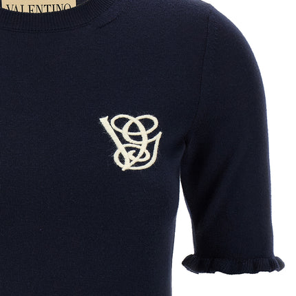 Valentino Garavani Blue Virgin Wool Sweatshirt