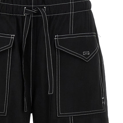 Ganni Black Viscose Casual Pants