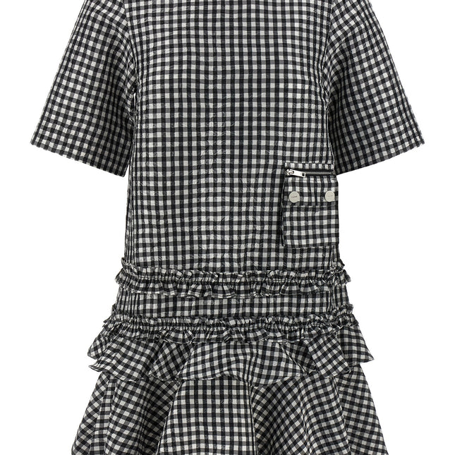 Ganni Bicolor Polyester Short Dress