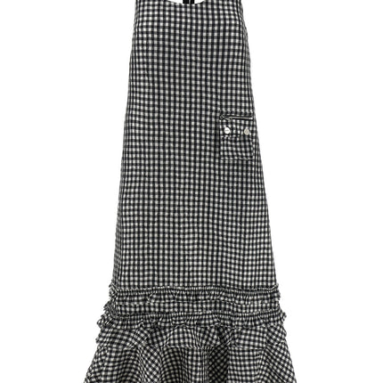 Ganni Black Polyester Midi Dress