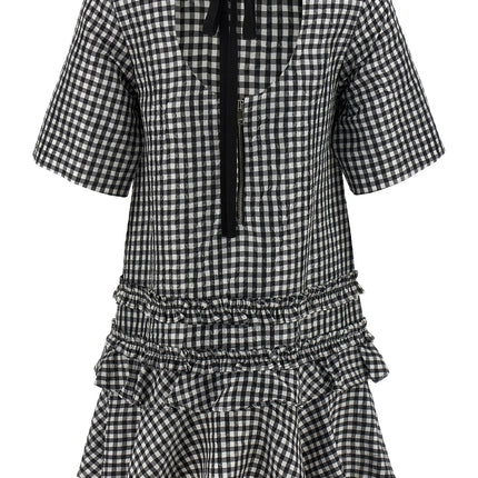 Ganni Bicolor Polyester Short Dress