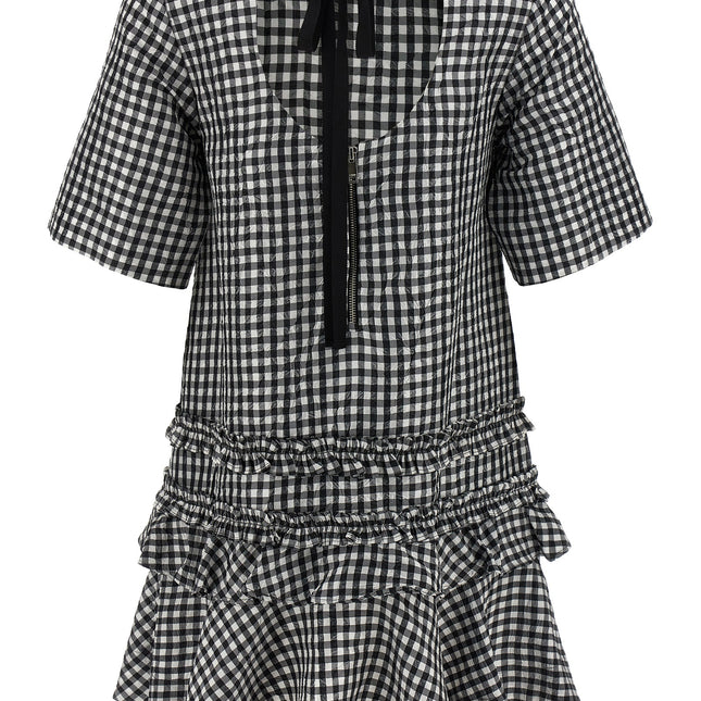 Ganni Bicolor Polyester Short Dress