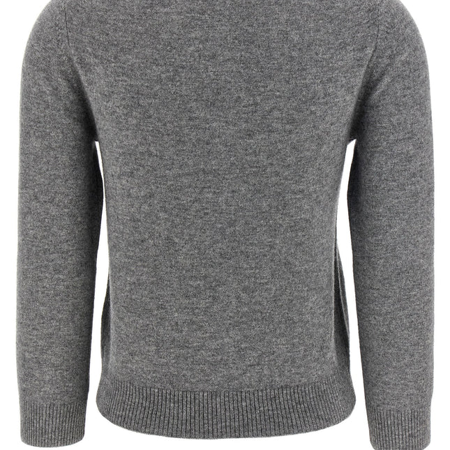 Ganni Gray Merino Wool Cardigan