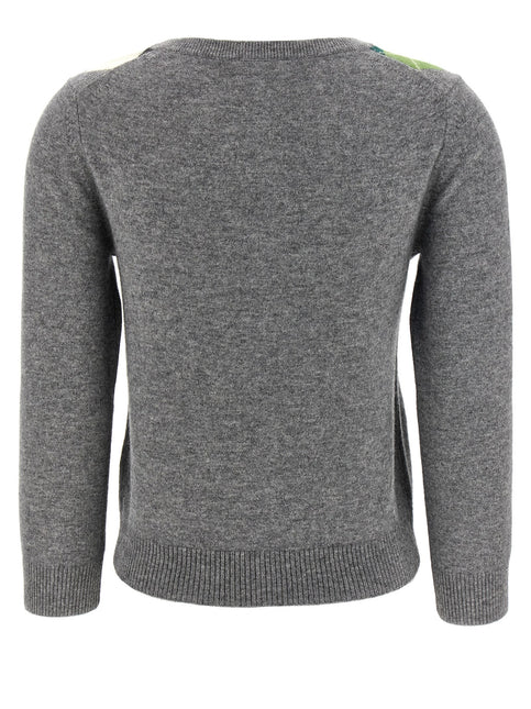 Ganni Gray Merino Wool Cardigan
