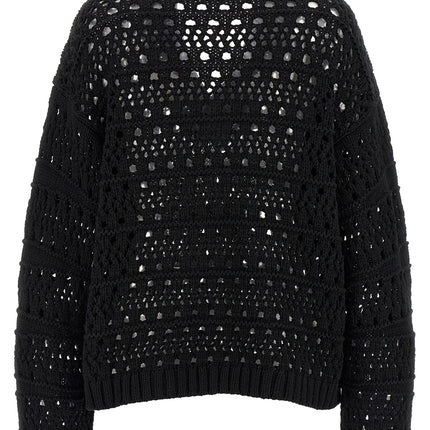 Ganni Black Cotton Cardigan