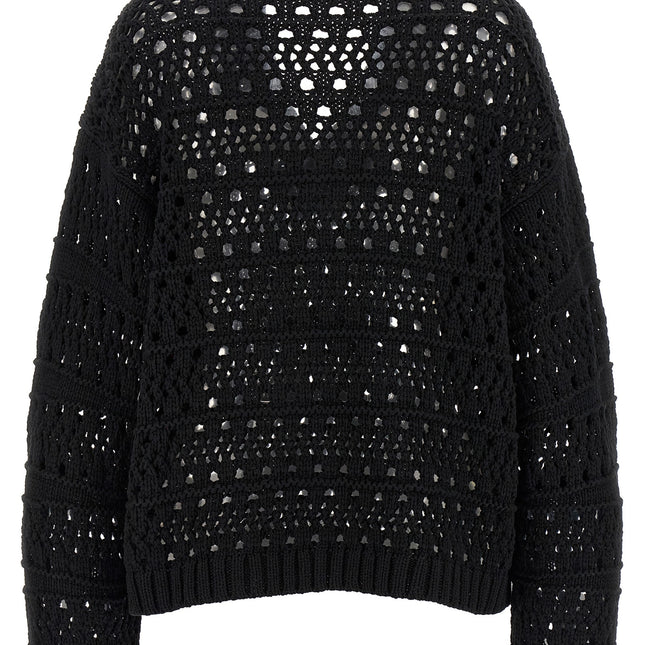 Ganni Black Cotton Cardigan
