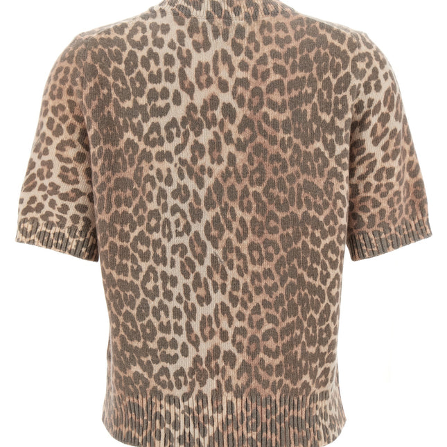 Ganni Brown Wool T-Shirt