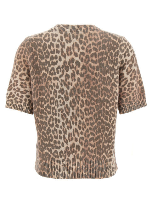 Ganni Brown Wool T-Shirt