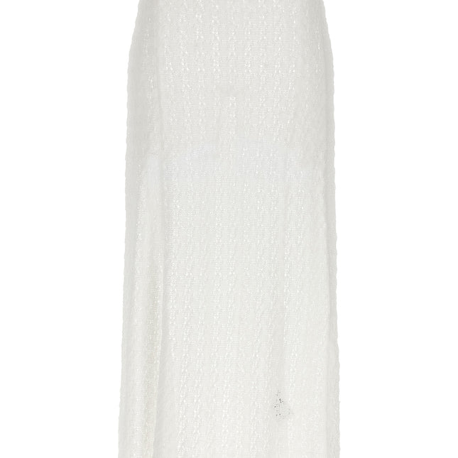Ganni White Polyamide Mini Skirt